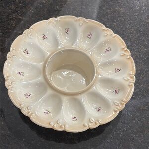 Elegant Cream Deviled Egg Platter